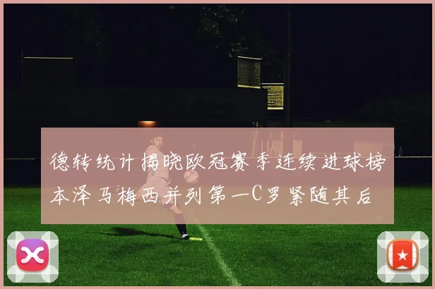 德转统计揭晓欧冠赛季连续进球榜本泽马梅西并列第一C罗紧随其后